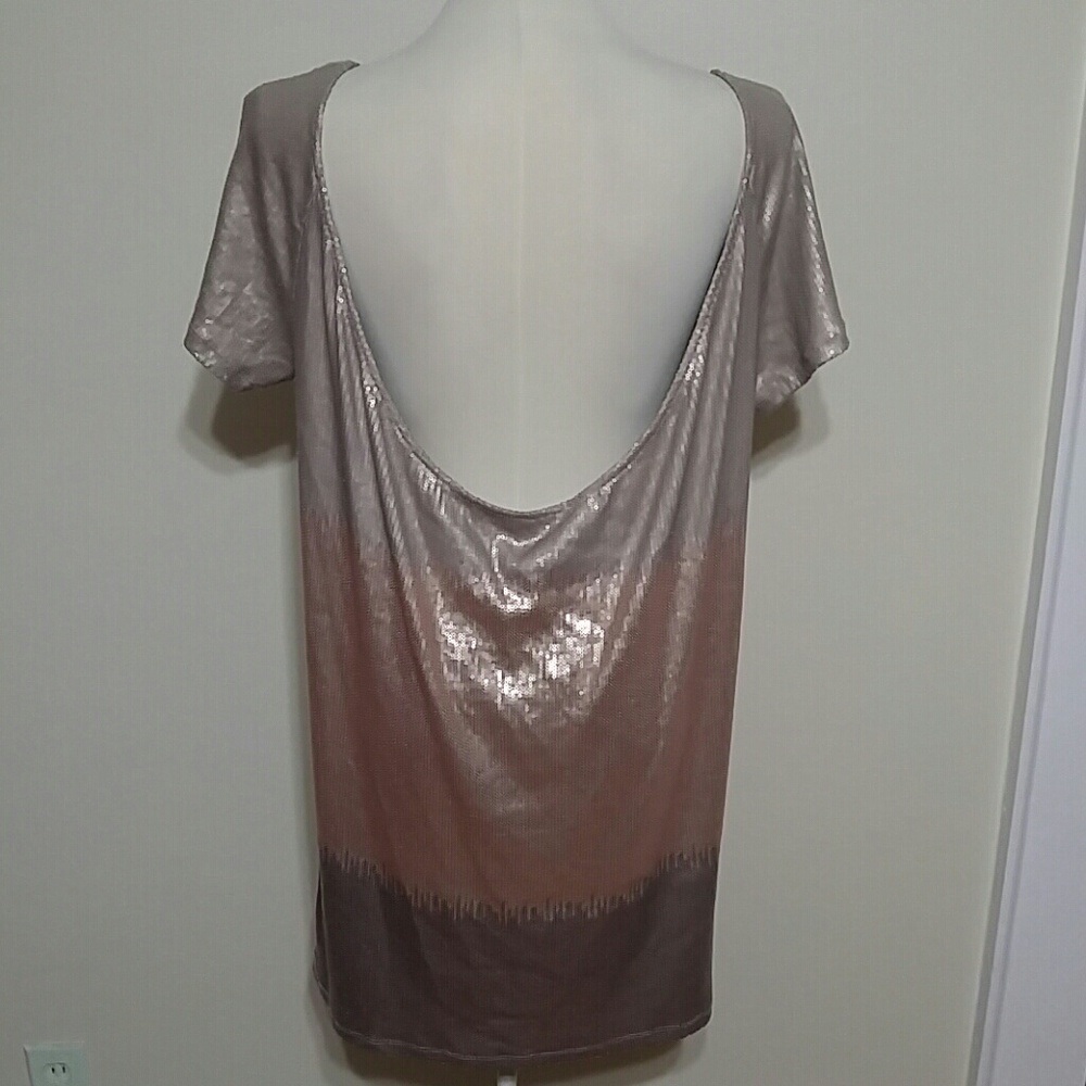 *HP* Free People rose gold Drenched in Sequins - Picture 4 of 8